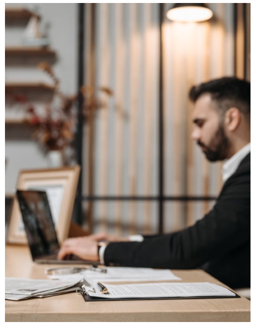 Man working at Laptop